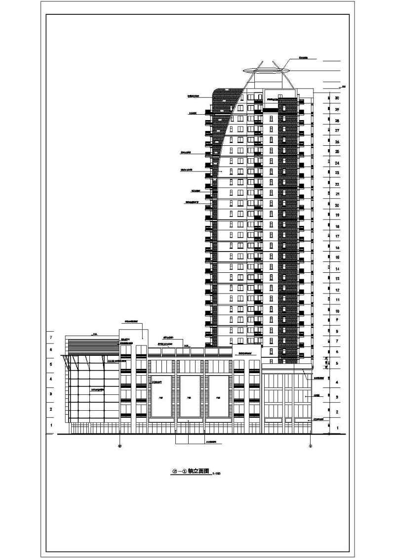 某<a href=https://www.yitu.cn/su/7987.html target=_blank class=infotextkey>小区</a>高层住宅<a href=https://www.yitu.cn/su/8159.html target=_blank class=infotextkey>楼</a>建筑<a href=https://www.yitu.cn/su/7590.html target=_blank class=infotextkey>设计</a><a href=https://www.yitu.cn/su/7937.html target=_blank class=infotextkey>图纸</a>（全套）