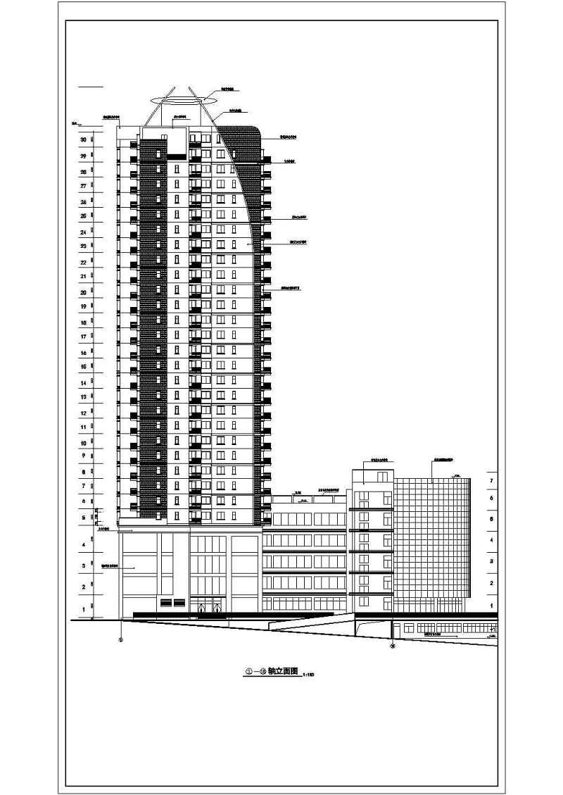 某<a href=https://www.yitu.cn/su/7987.html target=_blank class=infotextkey>小区</a>高层住宅<a href=https://www.yitu.cn/su/8159.html target=_blank class=infotextkey>楼</a>建筑<a href=https://www.yitu.cn/su/7590.html target=_blank class=infotextkey>设计</a><a href=https://www.yitu.cn/su/7937.html target=_blank class=infotextkey>图纸</a>（全套）