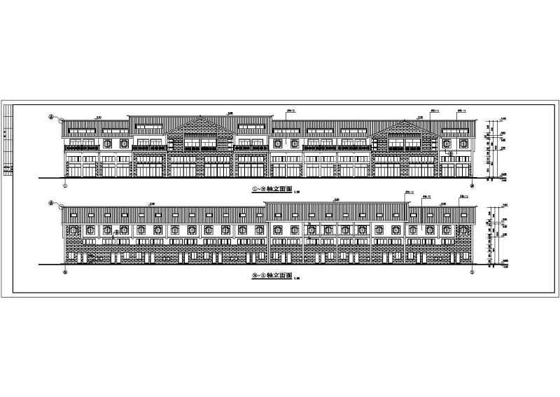 某<a href=https://www.yitu.cn/su/7637.html target=_blank class=infotextkey>框架</a>结构商业街建筑施工图