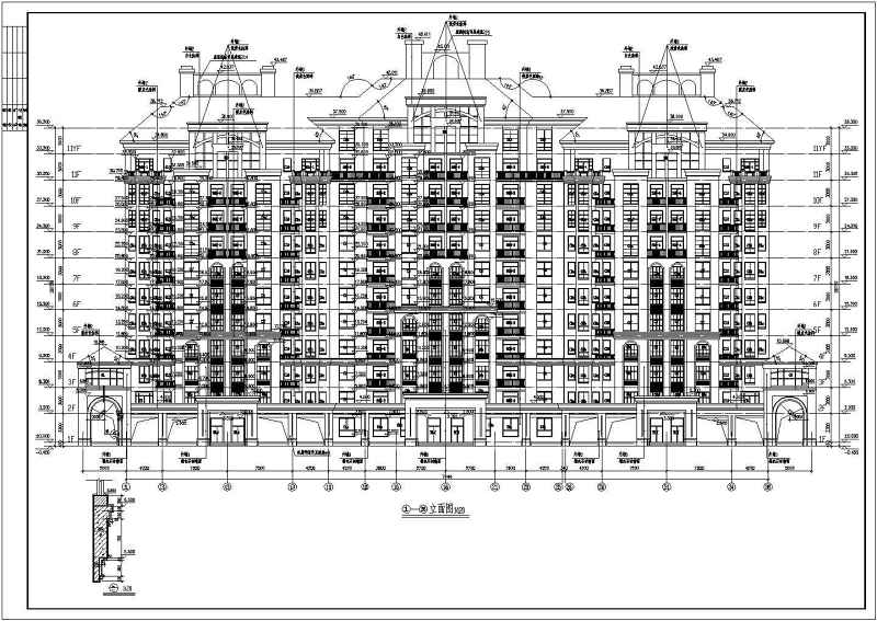 某高层住宅建筑<a href=https://www.yitu.cn/su/7590.html target=_blank class=infotextkey>设计</a><a href=https://www.yitu.cn/su/7937.html target=_blank class=infotextkey>图纸</a>