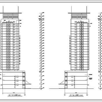 陈家庄高层商住楼建筑设计CAD施工图纸