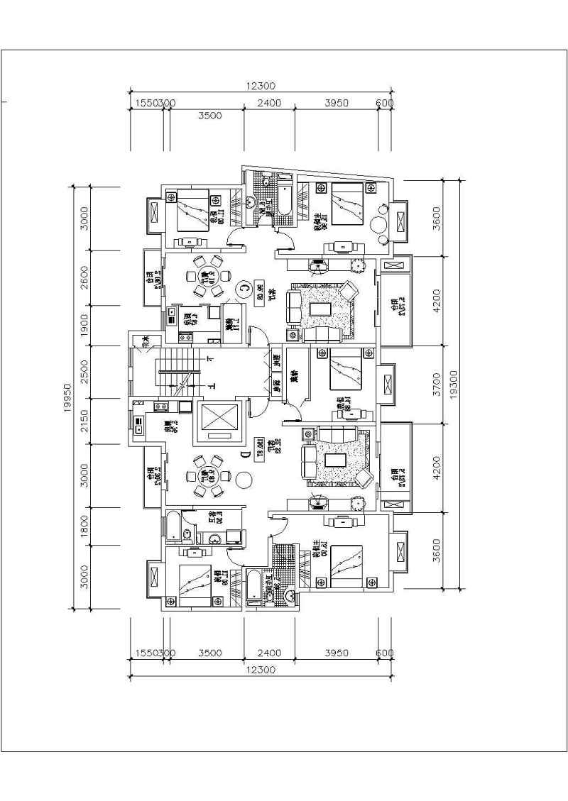 某高层住宅<a href=https://www.yitu.cn/su/8159.html target=_blank class=infotextkey>楼</a>建筑<a href=https://www.yitu.cn/su/7590.html target=_blank class=infotextkey>设计</a>图