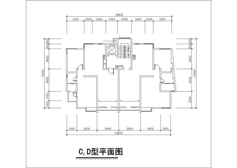 某高层住宅<a href=https://www.yitu.cn/su/8159.html target=_blank class=infotextkey>楼</a>建筑<a href=https://www.yitu.cn/su/7590.html target=_blank class=infotextkey>设计</a>图