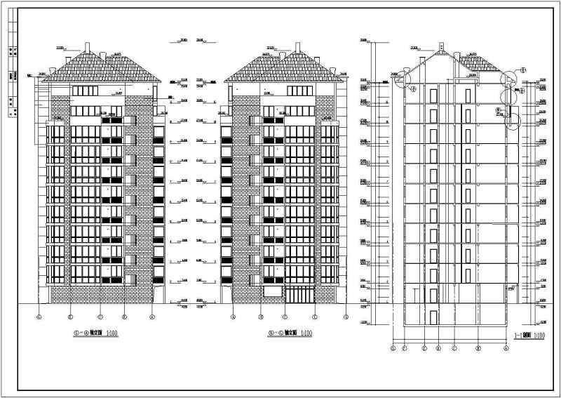 某高层住宅<a href=https://www.yitu.cn/su/8159.html target=_blank class=infotextkey>楼</a>建筑<a href=https://www.yitu.cn/su/7590.html target=_blank class=infotextkey>设计</a><a href=https://www.yitu.cn/su/7937.html target=_blank class=infotextkey>图纸</a>