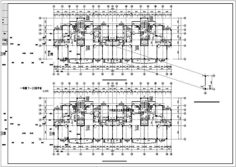 小高层住宅全套建筑施工<a href=https://www.yitu.cn/su/7590.html target=_blank class=infotextkey>设计</a>CAD<a href=https://www.yitu.cn/su/7937.html target=_blank class=infotextkey>图纸</a>