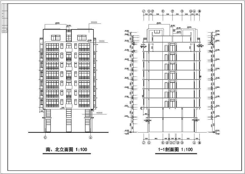 小高层单身公寓建筑<a href=https://www.yitu.cn/su/7590.html target=_blank class=infotextkey>设计</a>全套CAD<a href=https://www.yitu.cn/su/7937.html target=_blank class=infotextkey>图纸</a>