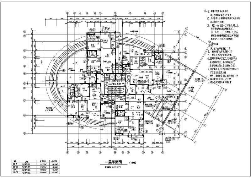 高层建筑住宅<a href=https://www.yitu.cn/su/8159.html target=_blank class=infotextkey>楼</a>建筑施工全套CAD图