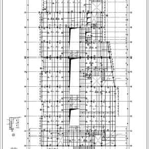 某20层框剪办公楼部分框架裙房结构cad施工图