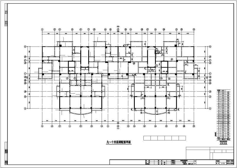 某<a href=https://www.yitu.cn/su/7872.html target=_blank class=infotextkey>地</a>上26层<a href=https://www.yitu.cn/su/7872.html target=_blank class=infotextkey>地</a>下1层框剪住宅结构cad施工图