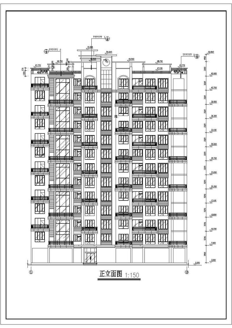 高层住宅<a href=https://www.yitu.cn/su/8159.html target=_blank class=infotextkey>楼</a>建筑<a href=https://www.yitu.cn/su/7590.html target=_blank class=infotextkey>设计</a>全套CAD<a href=https://www.yitu.cn/su/7937.html target=_blank class=infotextkey>图纸</a>