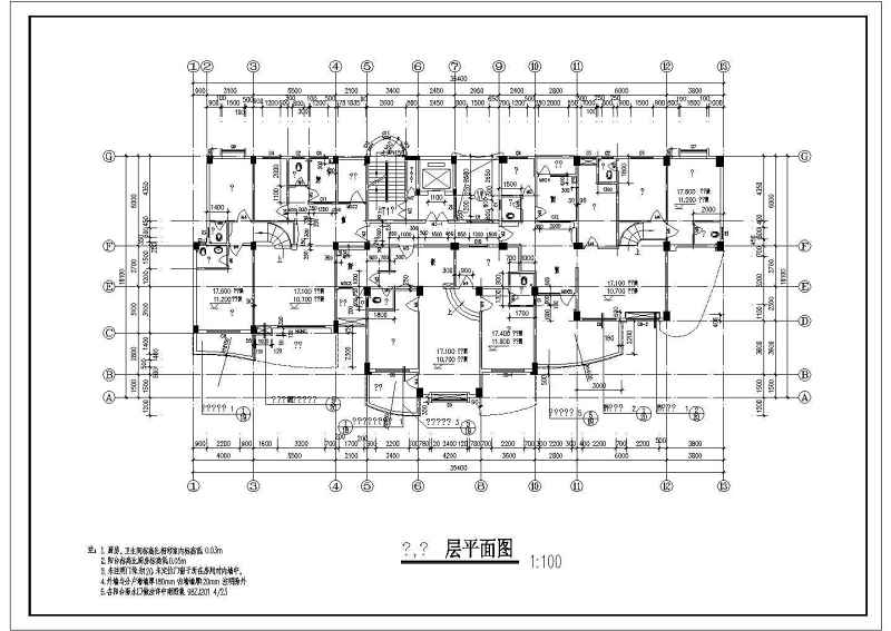 高层住宅<a href=https://www.yitu.cn/su/8159.html target=_blank class=infotextkey>楼</a>建筑<a href=https://www.yitu.cn/su/7590.html target=_blank class=infotextkey>设计</a>全套CAD<a href=https://www.yitu.cn/su/7937.html target=_blank class=infotextkey>图纸</a>