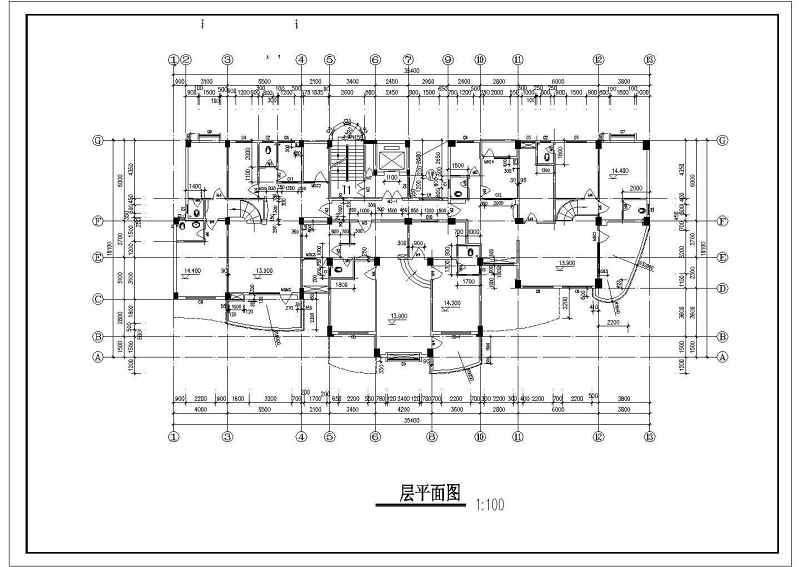 高层住宅<a href=https://www.yitu.cn/su/8159.html target=_blank class=infotextkey>楼</a>建筑<a href=https://www.yitu.cn/su/7590.html target=_blank class=infotextkey>设计</a>全套CAD<a href=https://www.yitu.cn/su/7937.html target=_blank class=infotextkey>图纸</a>