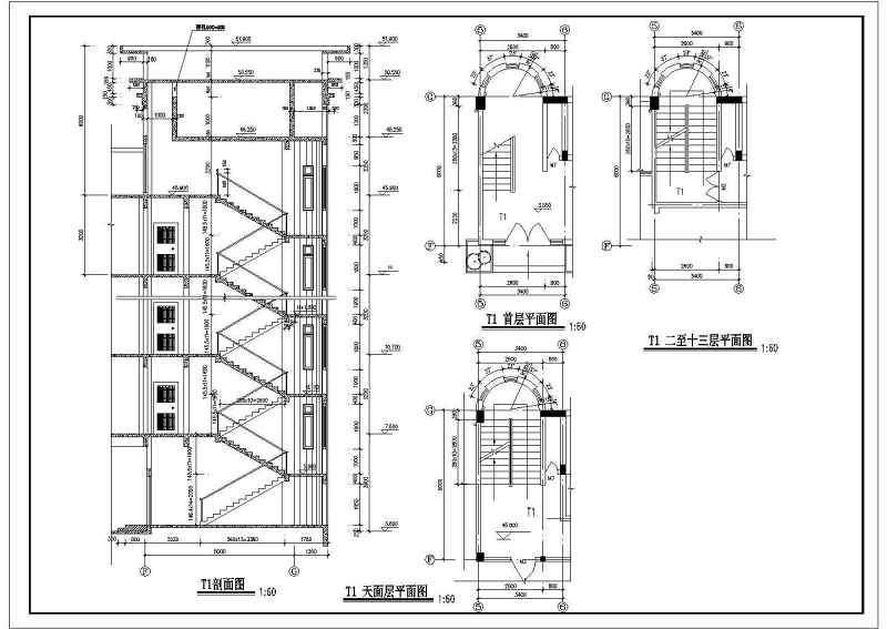 高层住宅<a href=https://www.yitu.cn/su/8159.html target=_blank class=infotextkey>楼</a>建筑<a href=https://www.yitu.cn/su/7590.html target=_blank class=infotextkey>设计</a>全套CAD<a href=https://www.yitu.cn/su/7937.html target=_blank class=infotextkey>图纸</a>