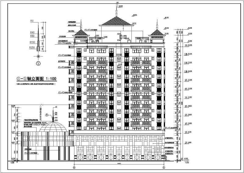 高层住宅建筑施工全套CAD图