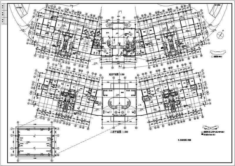 高层住宅及会所建筑方案<a href=https://www.yitu.cn/su/7590.html target=_blank class=infotextkey>设计</a>全套CAD<a href=https://www.yitu.cn/su/7937.html target=_blank class=infotextkey>图纸</a>