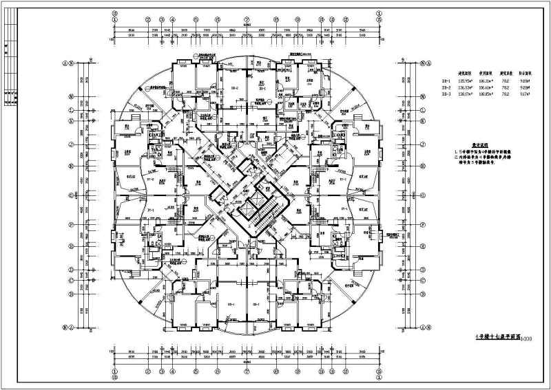 某高层住宅建筑<a href=https://www.yitu.cn/su/7590.html target=_blank class=infotextkey>设计</a>方案全套CAD图