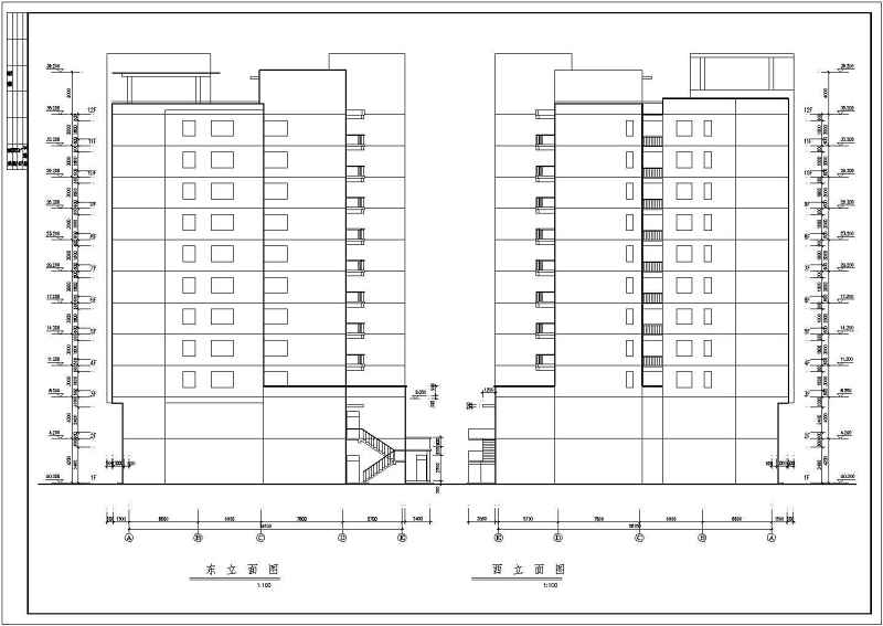 板式小高层建筑方案<a href=https://www.yitu.cn/su/7590.html target=_blank class=infotextkey>设计</a>全套CAD<a href=https://www.yitu.cn/su/7937.html target=_blank class=infotextkey>图纸</a>