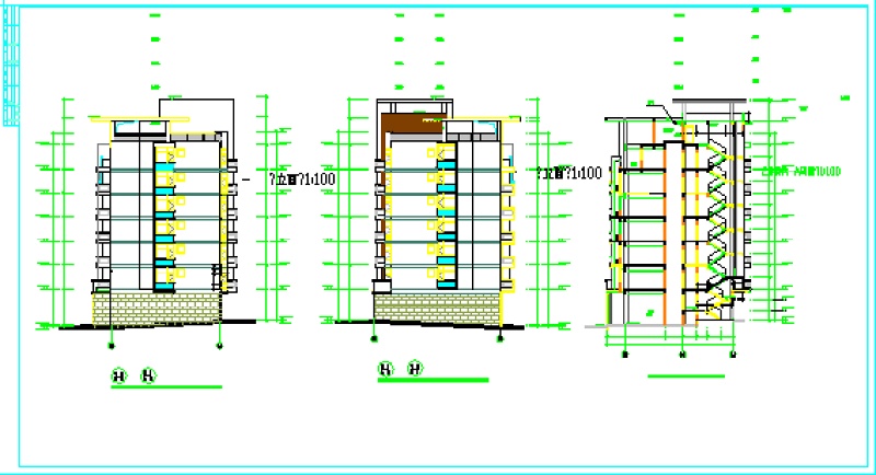 某小高层建筑全套<a href=https://www.yitu.cn/su/7590.html target=_blank class=infotextkey>设计</a>CAD施工图