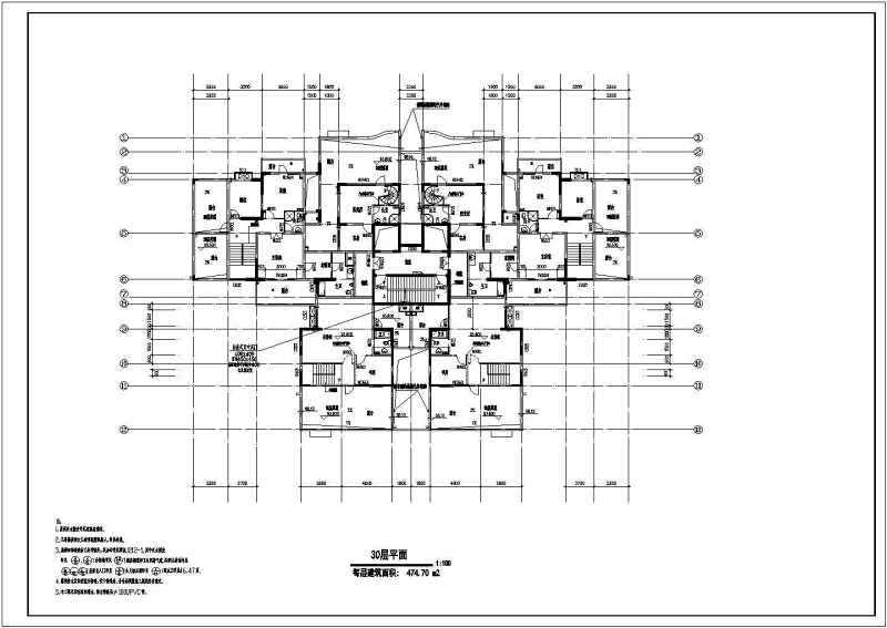 32层高层住宅建筑<a href=https://www.yitu.cn/su/7590.html target=_blank class=infotextkey>设计</a>全套图