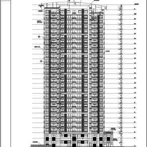 某高层住宅楼建筑施工全套CAD图