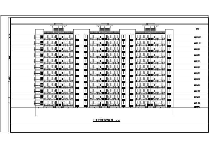 板式小高层住宅<a href=https://www.yitu.cn/su/8159.html target=_blank class=infotextkey>楼</a>建筑施工图