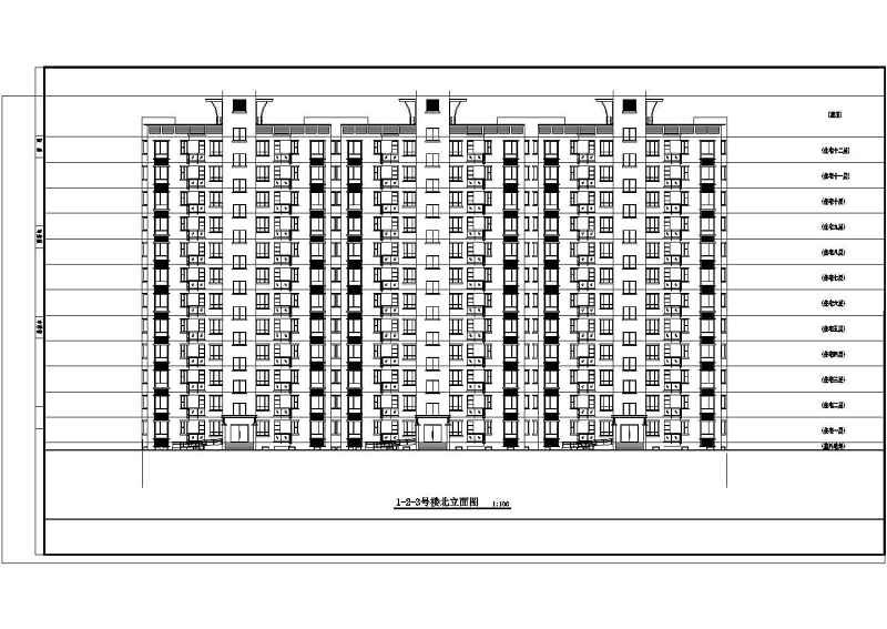 板式小高层住宅<a href=https://www.yitu.cn/su/8159.html target=_blank class=infotextkey>楼</a>建筑施工图