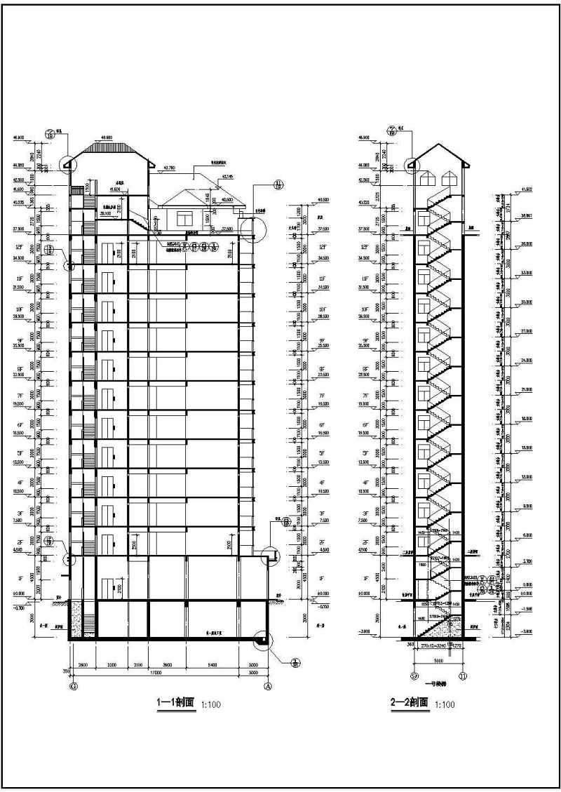 小高层商住<a href=https://www.yitu.cn/su/8159.html target=_blank class=infotextkey>楼</a>建筑<a href=https://www.yitu.cn/su/7590.html target=_blank class=infotextkey>设计</a>CAD施工图