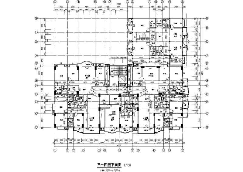 小高层商住<a href=https://www.yitu.cn/su/8159.html target=_blank class=infotextkey>楼</a>建筑<a href=https://www.yitu.cn/su/7590.html target=_blank class=infotextkey>设计</a>CAD施工图