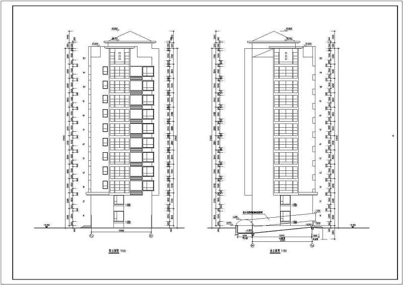 书香门第公寓小高层住宅建筑施工CAD<a href=https://www.yitu.cn/su/7590.html target=_blank class=infotextkey>设计</a>图