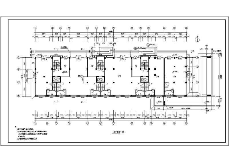 书香门第公寓小高层住宅建筑施工CAD<a href=https://www.yitu.cn/su/7590.html target=_blank class=infotextkey>设计</a>图