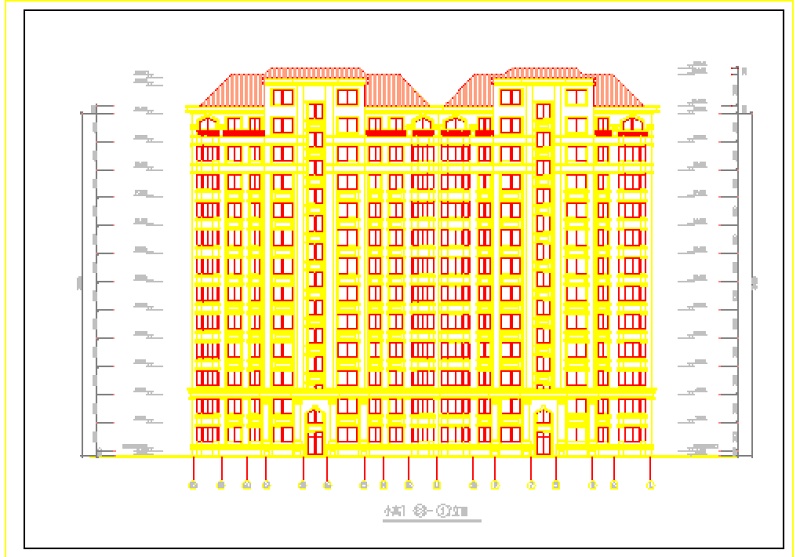 小高层住宅<a href=https://www.yitu.cn/su/8159.html target=_blank class=infotextkey>楼</a>平剖面建筑<a href=https://www.yitu.cn/su/7590.html target=_blank class=infotextkey>设计</a>CAD施工图