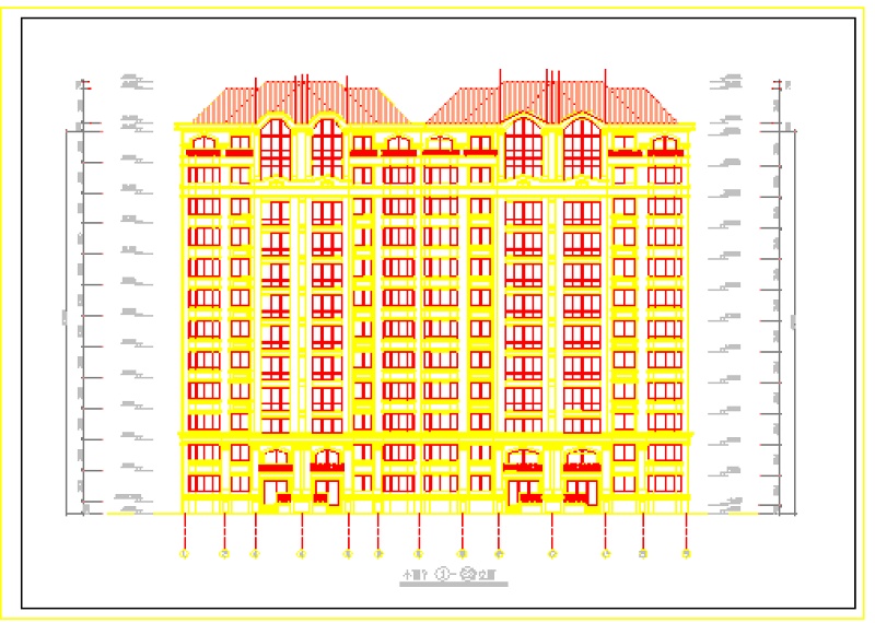 小高层住宅<a href=https://www.yitu.cn/su/8159.html target=_blank class=infotextkey>楼</a>平剖面建筑<a href=https://www.yitu.cn/su/7590.html target=_blank class=infotextkey>设计</a>CAD施工图