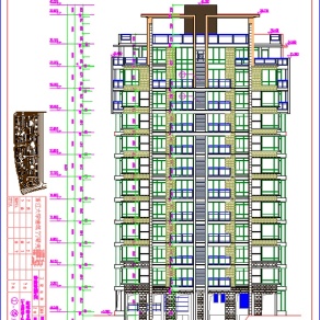 小高层住宅楼建筑设计施工CAD全套图纸