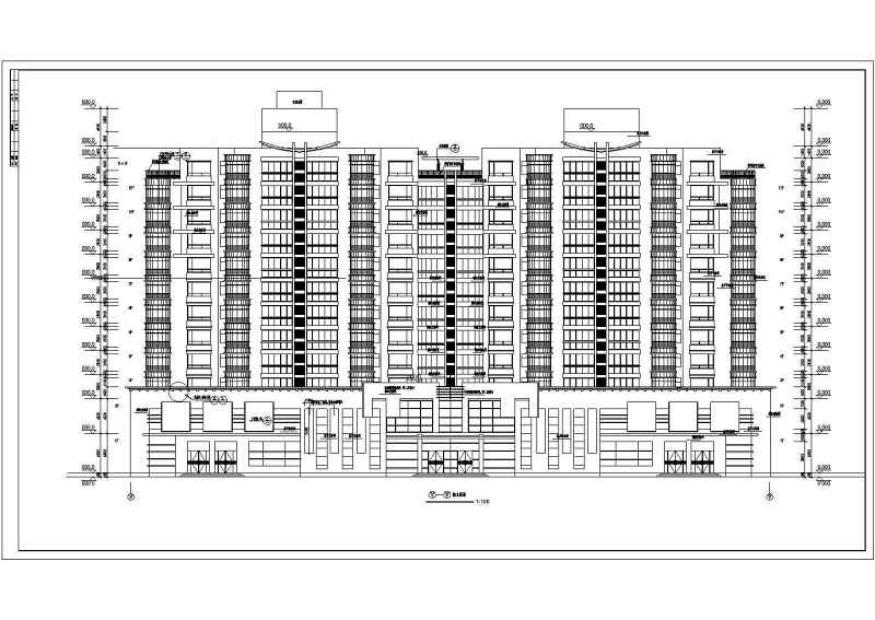 小高层住宅建筑<a href=https://www.yitu.cn/su/7590.html target=_blank class=infotextkey>设计</a>施工CAD全套图