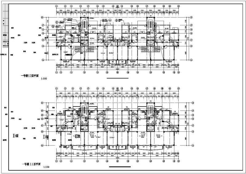 小高层住宅全套建筑施工<a href=https://www.yitu.cn/su/7590.html target=_blank class=infotextkey>设计</a>CAD<a href=https://www.yitu.cn/su/7937.html target=_blank class=infotextkey>图纸</a>