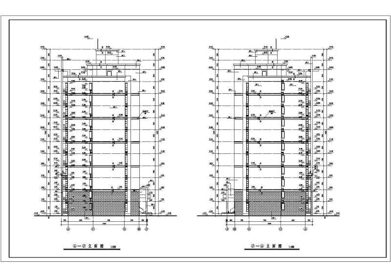 小高层住宅建筑全套<a href=https://www.yitu.cn/su/7590.html target=_blank class=infotextkey>设计</a>CAD施工图