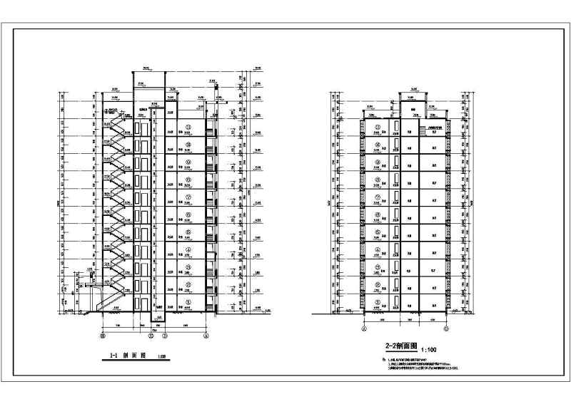 小高层住宅建筑全套<a href=https://www.yitu.cn/su/7590.html target=_blank class=infotextkey>设计</a>CAD施工图