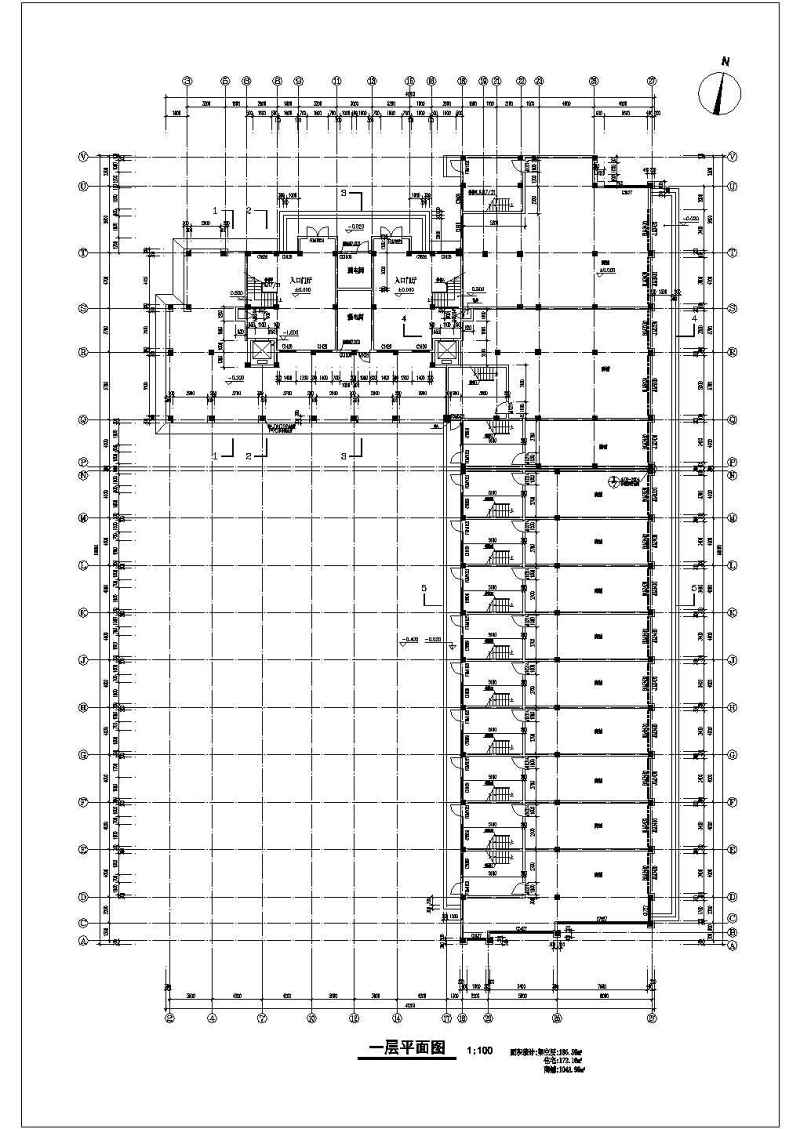 沿街小高层平立剖面建筑<a href=https://www.yitu.cn/su/7590.html target=_blank class=infotextkey>设计</a>CAD施工图