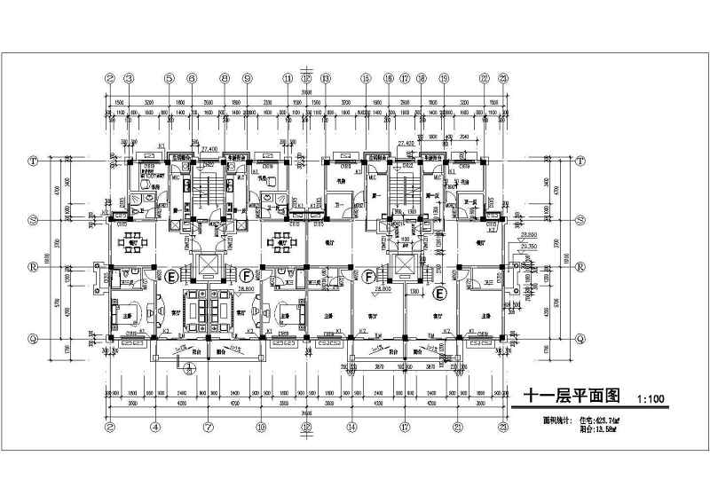 沿街小高层平立剖面建筑<a href=https://www.yitu.cn/su/7590.html target=_blank class=infotextkey>设计</a>CAD施工图