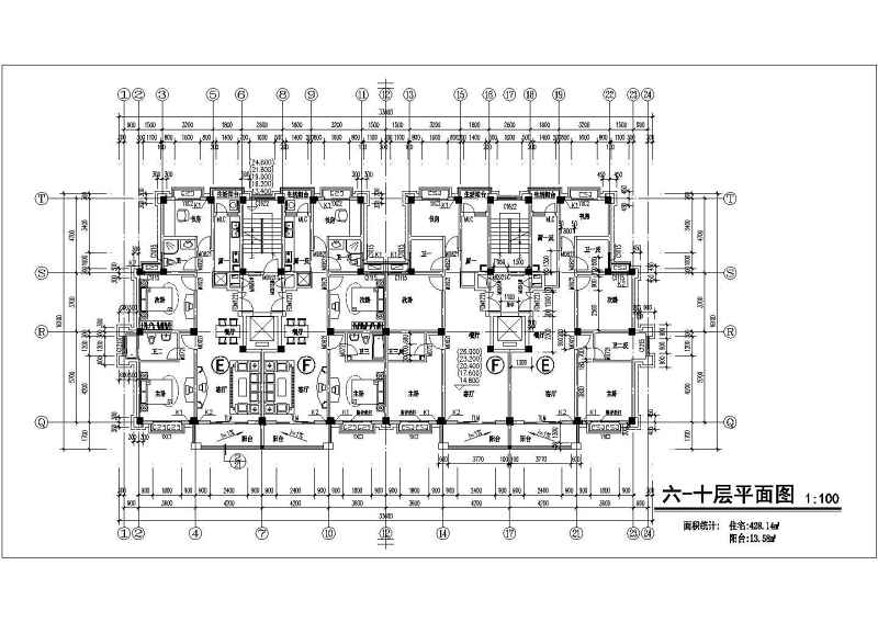 沿街小高层平立剖面建筑<a href=https://www.yitu.cn/su/7590.html target=_blank class=infotextkey>设计</a>CAD施工图