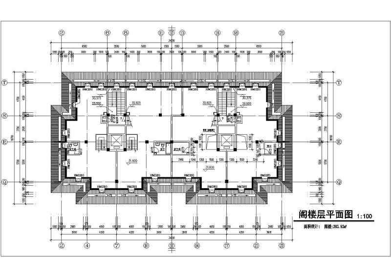 沿街小高层平立剖面建筑<a href=https://www.yitu.cn/su/7590.html target=_blank class=infotextkey>设计</a>CAD施工图