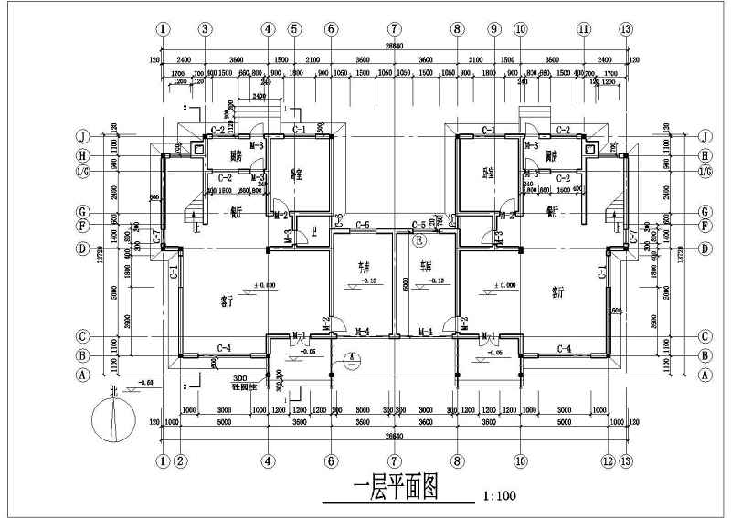 某三层混合结构别墅全套建筑结构施工图附效果图