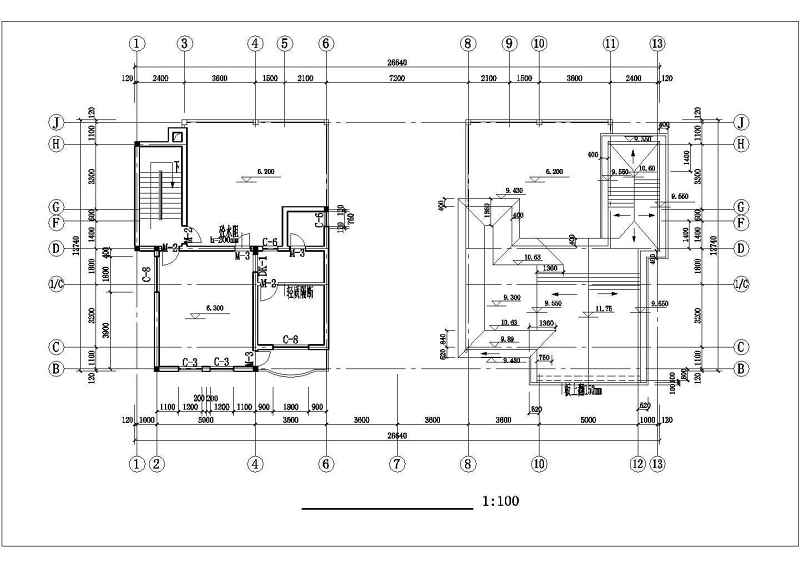 某三层混合结构别墅全套建筑结构施工图附效果图