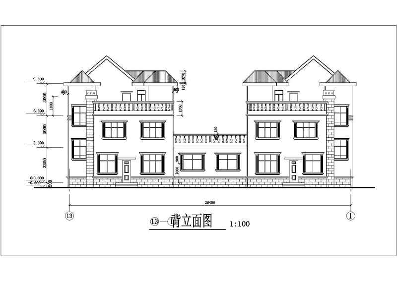 某三层混合结构别墅全套建筑结构施工图附效果图