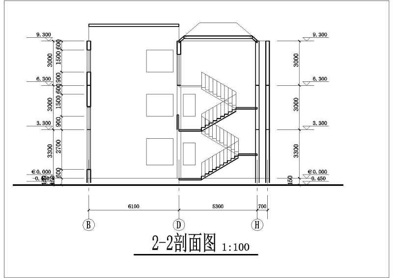 某三层混合结构别墅全套建筑结构施工图附效果图