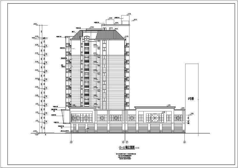 某高层住宅楼建筑设计CAD施工全套图
