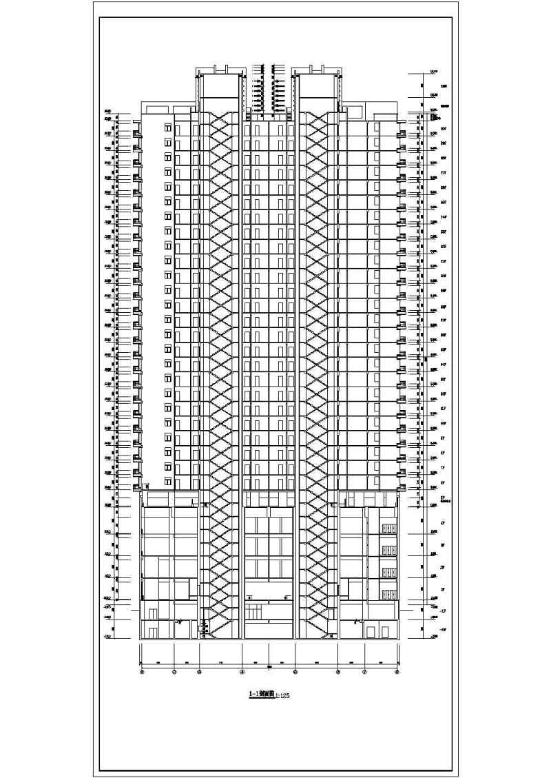 南方某高层住宅建筑施工<a href=https://www.yitu.cn/su/7590.html target=_blank class=infotextkey>设计</a>CAD<a href=https://www.yitu.cn/su/7937.html target=_blank class=infotextkey>图纸</a>