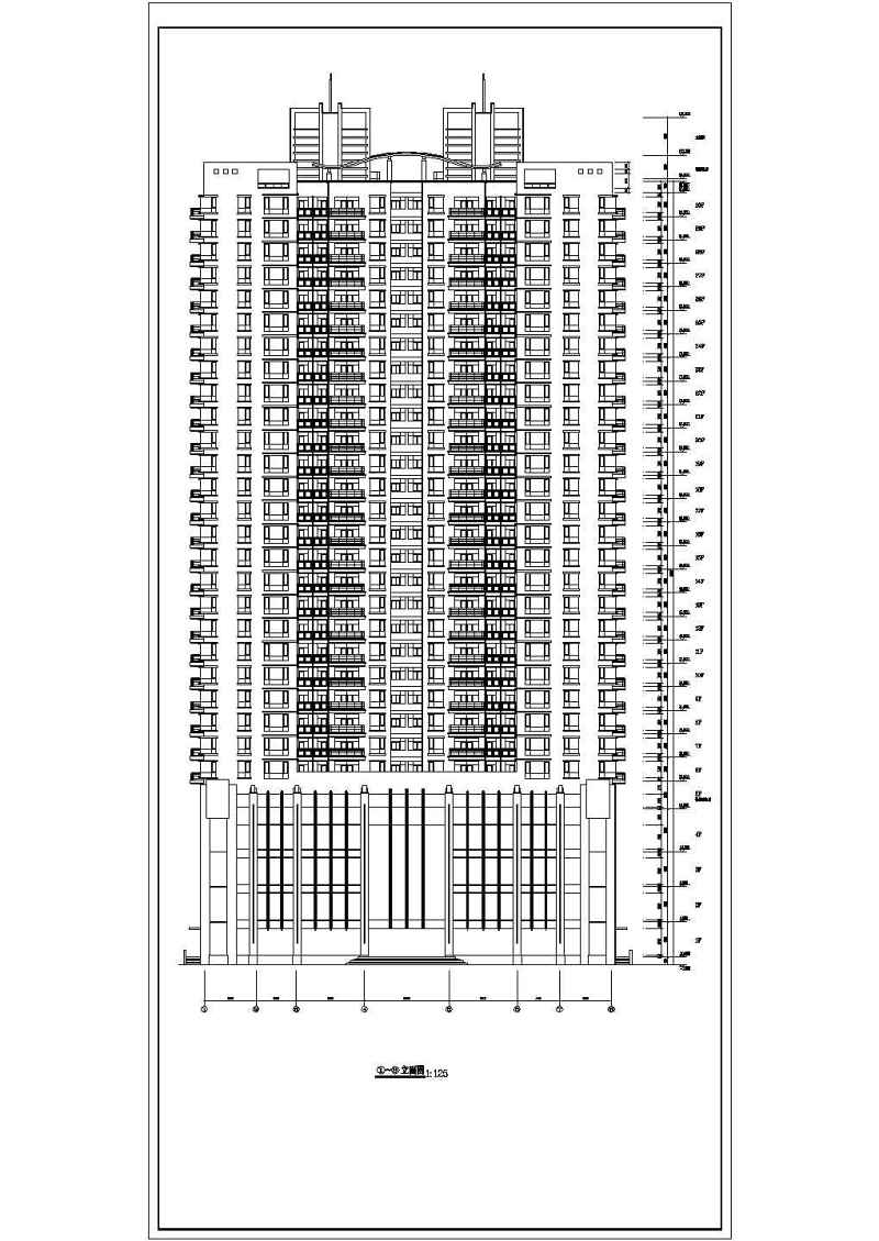 南方某高层住宅建筑施工<a href=https://www.yitu.cn/su/7590.html target=_blank class=infotextkey>设计</a>CAD<a href=https://www.yitu.cn/su/7937.html target=_blank class=infotextkey>图纸</a>