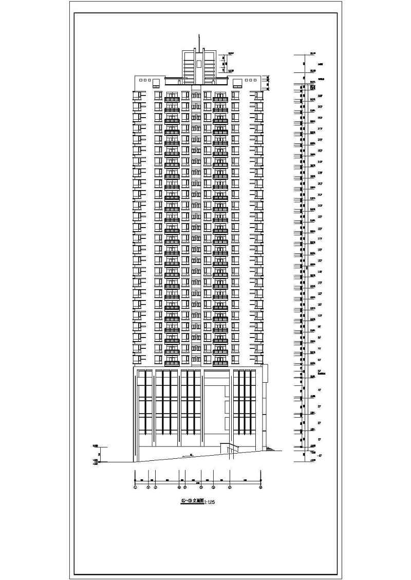 南方某高层住宅建筑施工<a href=https://www.yitu.cn/su/7590.html target=_blank class=infotextkey>设计</a>CAD<a href=https://www.yitu.cn/su/7937.html target=_blank class=infotextkey>图纸</a>