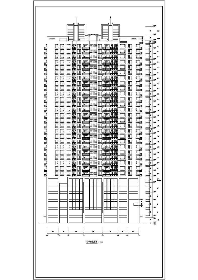 南方某高层住宅建筑施工<a href=https://www.yitu.cn/su/7590.html target=_blank class=infotextkey>设计</a>CAD<a href=https://www.yitu.cn/su/7937.html target=_blank class=infotextkey>图纸</a>